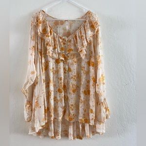 Free People Orange Cream Long-sleeve